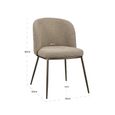 Elvi Dining Chair - Set of 2 - Mocca Chunky - Fabric and Metal