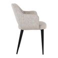 Giovanna Dining Armchair - Fancy Natural - Fabic and Metal