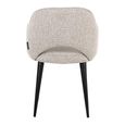 Giovanna Dining Armchair - Fancy Natural - Fabic and Metal