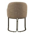 Hadley Dining Armchair - Cantilever Base - Brown Tweed - Fabric and Metal