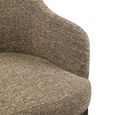 Hadley Dining Armchair - Cantilever Base - Brown Tweed - Fabric and Metal