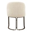 Hadley Dining Armchair - Cantilever Base - Natural Boldweave - Fabric and Metal