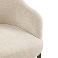 Hadley Dining Armchair - Cantilever Base - Natural Boldweave - Fabric and Metal