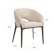 Kenzi Cream Fabric Dining Chair