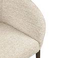 Kenzi Dining Chair - Curved Back - Natural Linear - Fabric and Wood