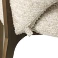Kenzi Dining Chair - Curved Back - Natural Linear - Fabric and Wood