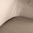 Lisonne Natural Khaki Velvet Fabric Swivel Dining Chair with Brushed Gold Legs