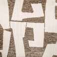 Milly Moss Fabric Graffic Swivel Dining Chair with Black Legs