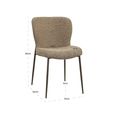 Odarby Dining Chair - Set of 2 - Brown Tweed - Fabric and Metal