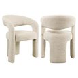 Soho Dining Chair - Curved Back - Natural Linear - Fabric