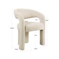 Soho Dining Chair - Curved Back - Natural Linear - Fabric