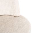 Stella Beige Chenille Fabric Dining Chair with Black Legs