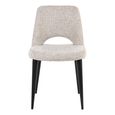 Tabitha Dining Chair - Set of 2 - Fancy Natural - Fabic and Metal