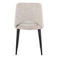Tabitha Dining Chair - Set of 2 - Fancy Natural - Fabic and Metal