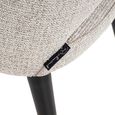 Tabitha Dining Chair - Set of 2 - Fancy Natural - Fabic and Metal