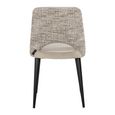 Tabitha Natural Khaki Fabric Dining Chair with Black Legs (Set of 2)