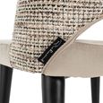 Tabitha Natural Khaki Fabric Dining Chair with Black Legs (Set of 2)