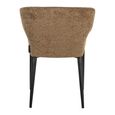 Taylor Dining Chair - Wing Back - Brandy Fusion - Fabric and Metal