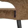 Taylor Dining Chair - Wing Back - Brandy Fusion - Fabric and Metal