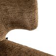 Taylor Dining Chair - Wing Back - Brandy Fusion - Fabric and Metal