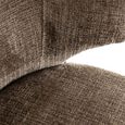 Xandra Stone Chenille Fabric Dining Chair with Black Legs
