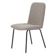 Aster Dining Chair - Set of 2 - Cologne Dove and Black - Fabric and Metal