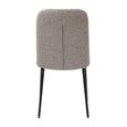 Aster Dining Chair - Set of 2 - Cologne Dove and Black - Fabric and Metal