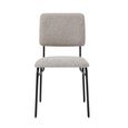 Holly Dining Chair - Set of 2 - Lyon Steel and Black - Fabric and Metal
