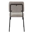 Holly Dining Chair - Set of 2 - Lyon Steel and Black - Fabric and Metal