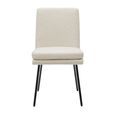 Laurel Dining Chair - Set of 2 - Cologne Ivory and Black - Fabric and Metal