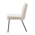 Laurel Dining Chair - Set of 2 - Cologne Ivory and Black - Fabric and Metal