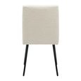 Laurel Dining Chair - Set of 2 - Cologne Ivory and Black - Fabric and Metal