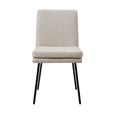 Laurel Dining Chair - Set of 2 - Lyon Mink and Black - Fabric and Metal
