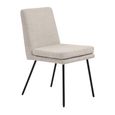 Laurel Dining Chair - Set of 2 - Lyon Mink and Black - Fabric and Metal