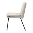 Laurel Dining Chair - Set of 2 - Lyon Mink and Black - Fabric and Metal
