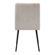 Laurel Dining Chair - Set of 2 - Lyon Mink and Black - Fabric and Metal