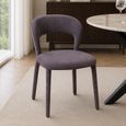 Toledo Dining Chair - Set of 2 - Curved Back - Taupe - Fabric