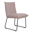 Atlanta Dining Chair - Set of 2 - Natural and Black - Fabric and Metal