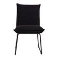 Atlanta Dining Chair - Set of 2 - Onyx - Fabric and Metal