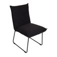 Atlanta Dining Chair - Set of 2 - Onyx - Fabric and Metal