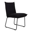Atlanta Dining Chair - Set of 2 - Onyx - Fabric and Metal