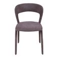 Toledo Dining Chair - Set of 2 - Curved Back - Taupe - Fabric