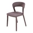 Toledo Dining Chair - Set of 2 - Curved Back - Taupe - Fabric