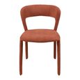 Toledo Dining Chair - Set of 2 - Curved Back - Terra - Fabric