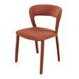 Toledo Dining Chair - Set of 2 - Curved Back - Terra - Fabric