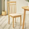 Coast Dining Chair - Set of 2 - Natural - Cream - Solid Wood and Fabric