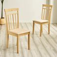 Coast Dining Chair - Set of 2 - Natural - Cream - Solid Wood and Fabric