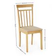 Coast Dining Chair - Set of 2 - Natural - Cream - Solid Wood and Fabric