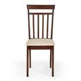 Coast Dining Chair - Set of 2 - Walnut - Cream - Solid Wood and Fabric