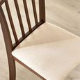 Coast Dining Chair - Set of 2 - Walnut - Cream - Solid Wood and Fabric